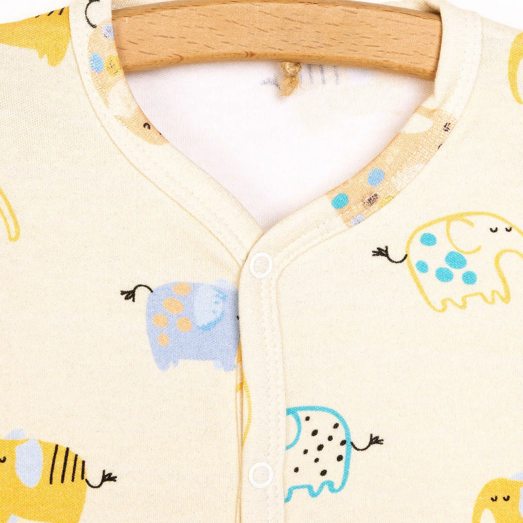 HelloBaby Elephant Print Footed Baby Sleepsuit & Hat Set (Newborn to 9 Months)
