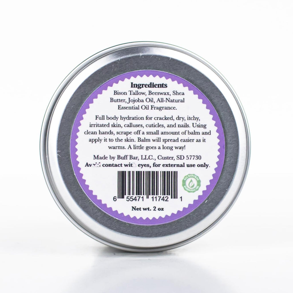 Big Crazy Buffalo BUFF BAR Bison Tallow Balm – Lavender Mint, 2 oz, 1 Pack | All-Purpose Hydration
