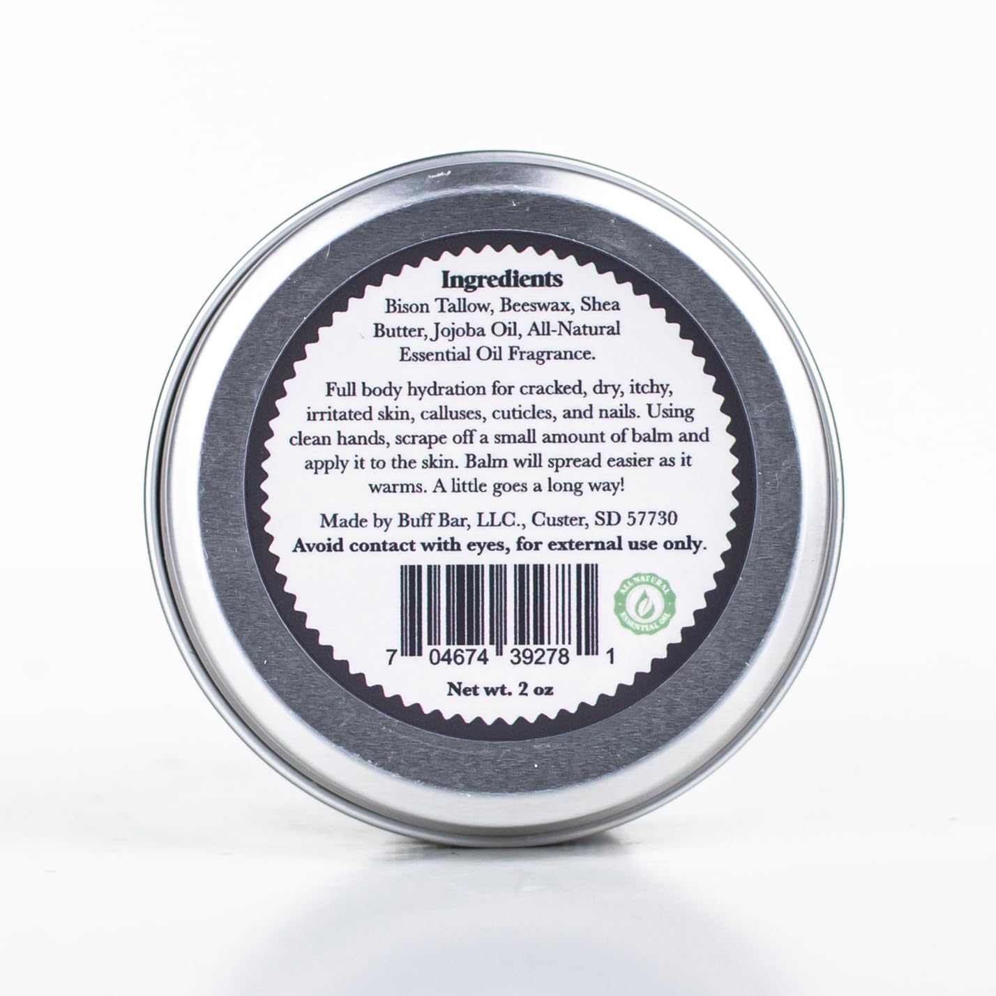 Big Crazy Buffalo Buff Bar Trail Ride: Pure Bison Tallow Balm for Hydration