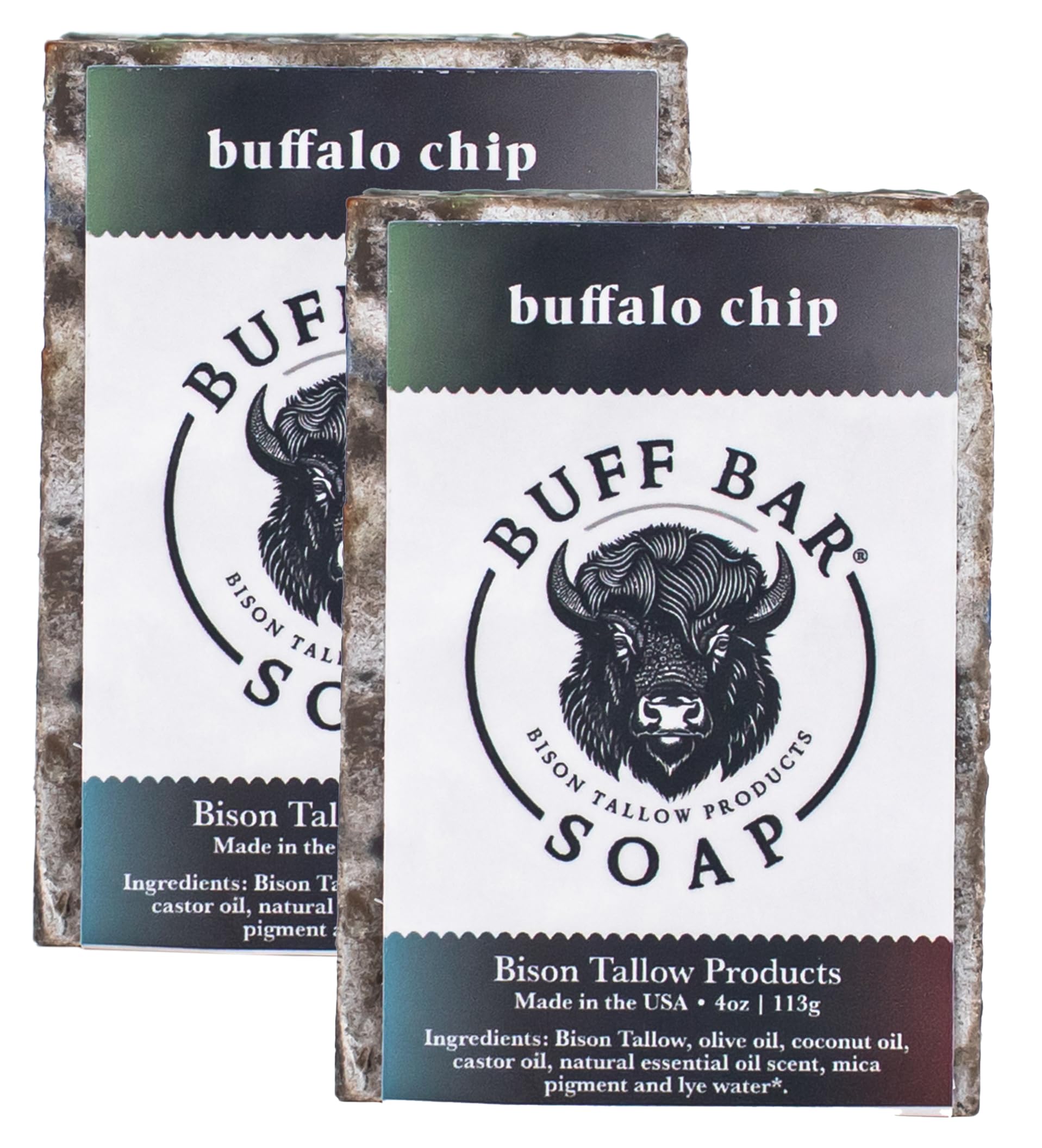 Big Crazy Buffalo Bison Tallow Bar Soap 2-Pack – Trail Ride Scent, Hydration & Skin Nourishment