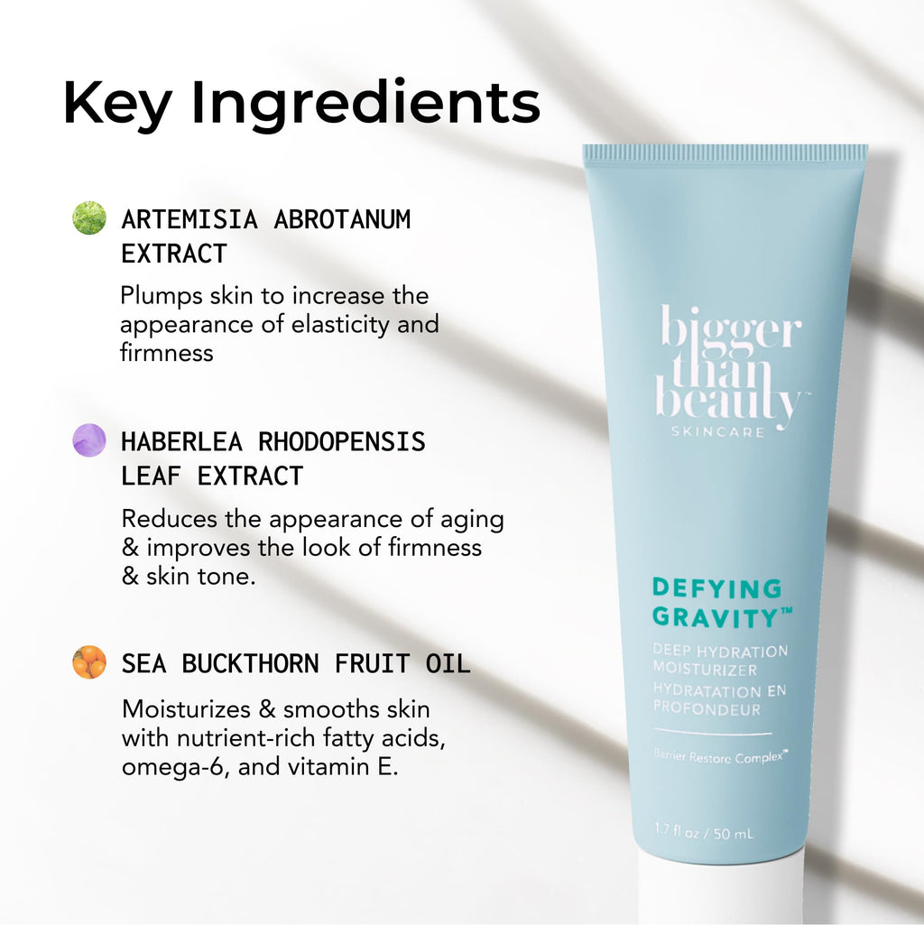 Defying Gravity Deep Hydration Moisturizer with Sea Buckthorn | Bigger Than Beauty Skincare