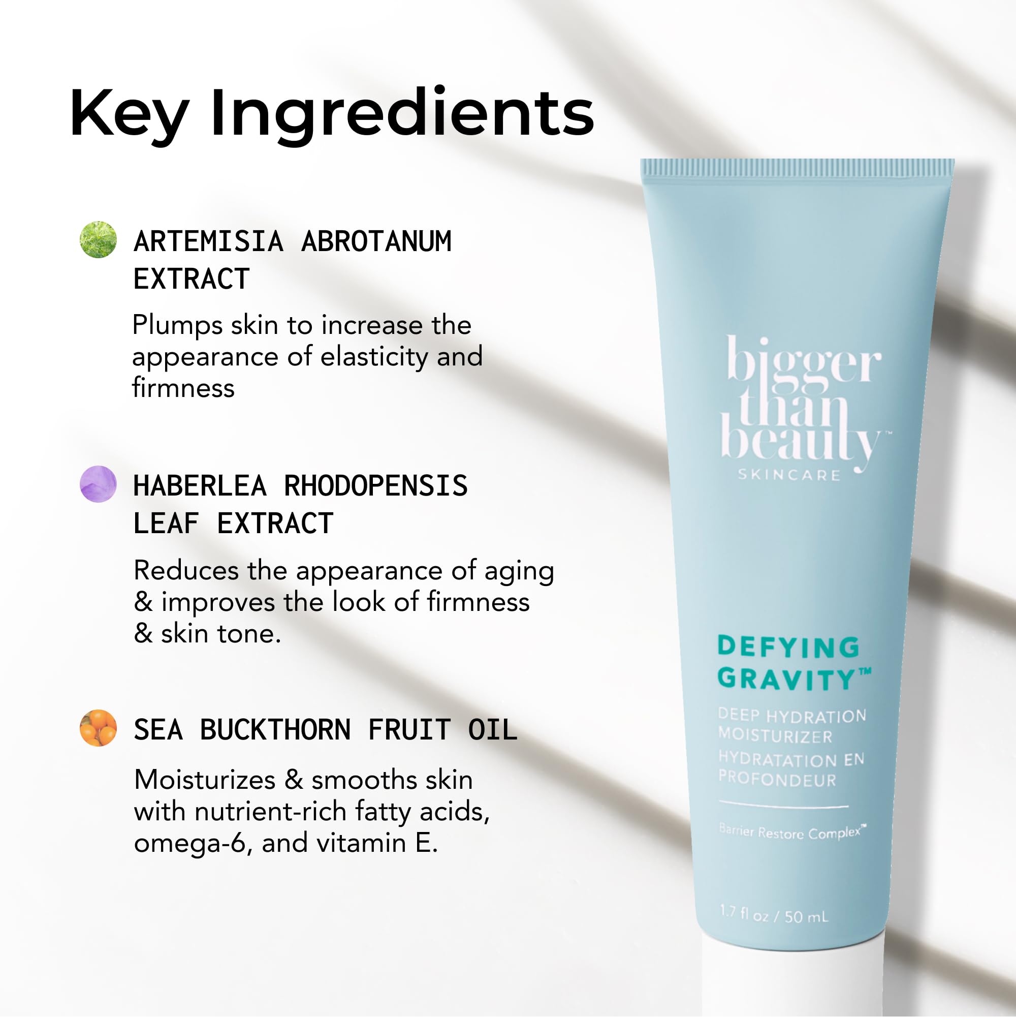 Defying Gravity Deep Hydration Moisturizer with Sea Buckthorn | Bigger Than Beauty Skincare