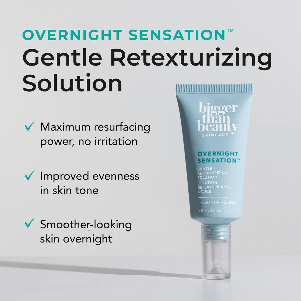 Bigger Than Beauty Skincare Overnight Sensation – Gentle Retexturizing Solution
