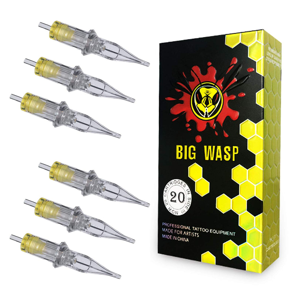 BIGWASP 4th Gen Premium 1205RS Tattoo Cartridge – 5RS Round Shader, 20 Pcs