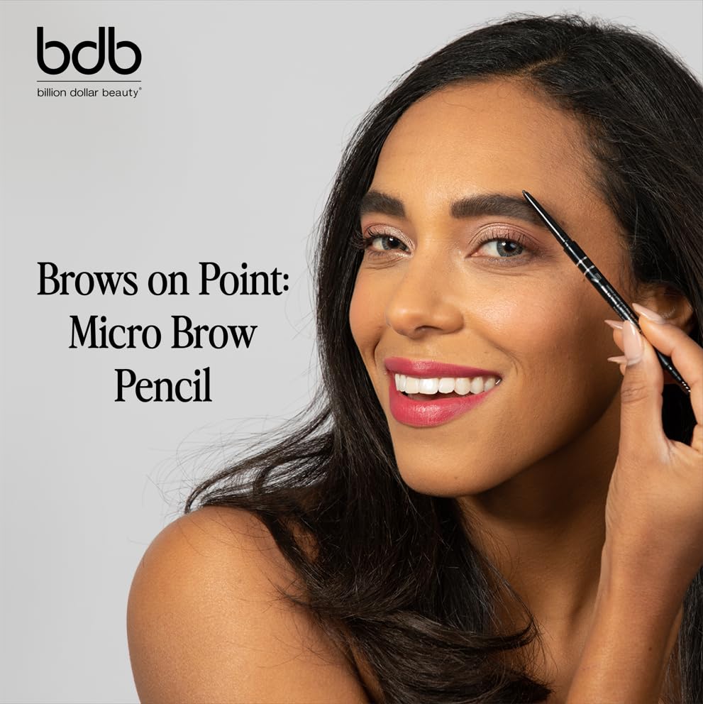 bdb Brows on Point Micro Brow Pencil - Precision Tip & Spoolie, Waterproof, Blonde, 3-Pack | Billion Dollar Brows