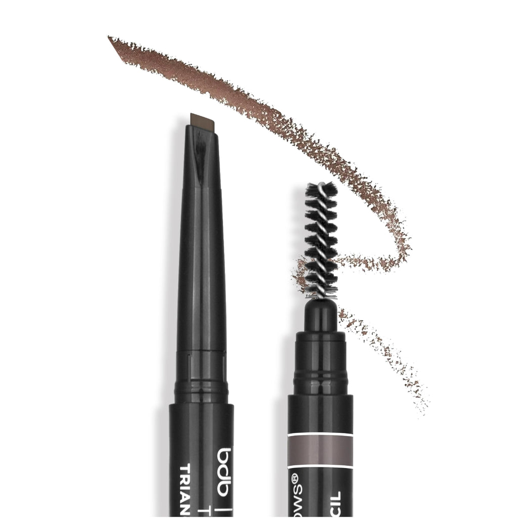 Billion Dollar Brows Universal Eyebrow Pencil – Dual-Ended Triangular Tip, Spoolie, Waterproof, Vegan