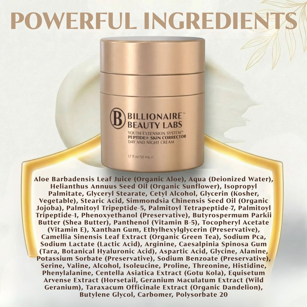 Billionaire Beauty Labs Peptide Face Cream – Fragrance-Free Anti-Aging Moisturizer 1.7 oz