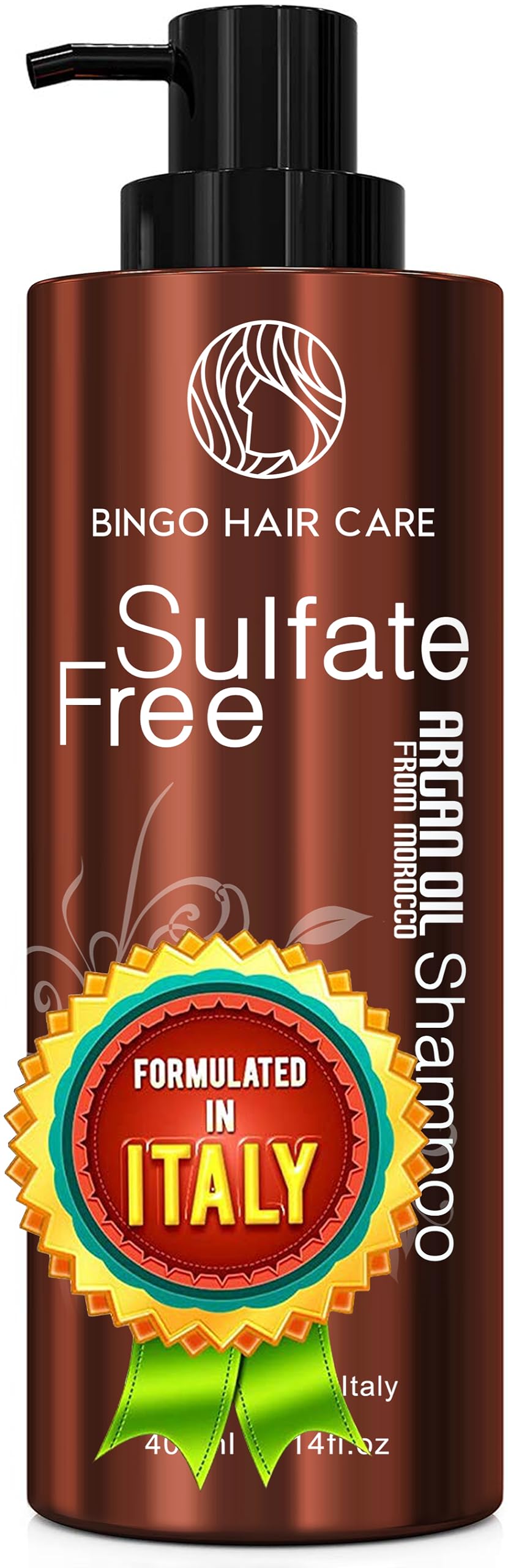 BINGO HAIR CARE Moroccan Argan Oil Shampoo – Sulfate Free, Anti-Frizz Hydration for All Hair Types