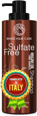 BINGO HAIR CARE Moroccan Argan Oil Shampoo – Sulfate Free, Anti-Frizz Hydration for All Hair Types