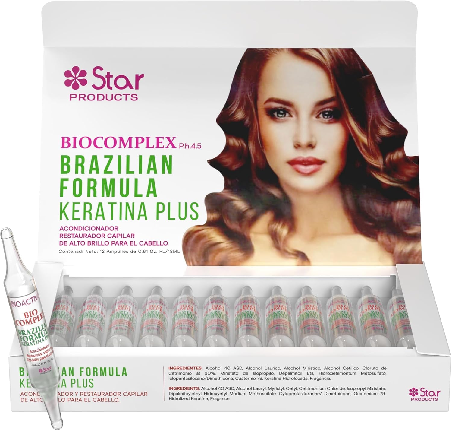 Bio Complex Brazilian Formula Keratin Plus – 12 Pack 0.61 oz Tubes | Professional Hair Smoothing