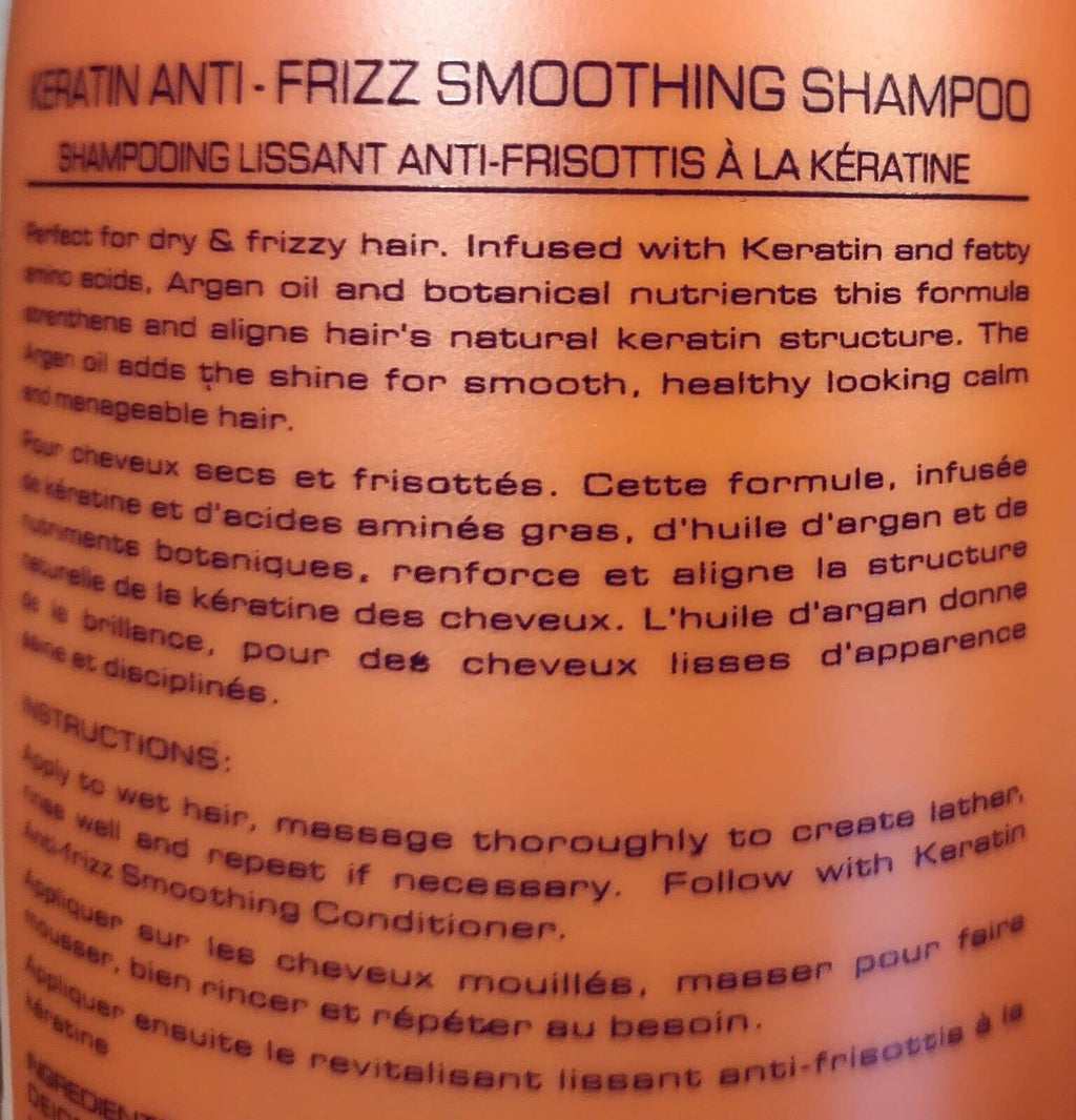 Bio PureOils Keratin Anti-Frizz Smoothing Shampoo – Sulfate-Free, Color-Safe, Made in Italy