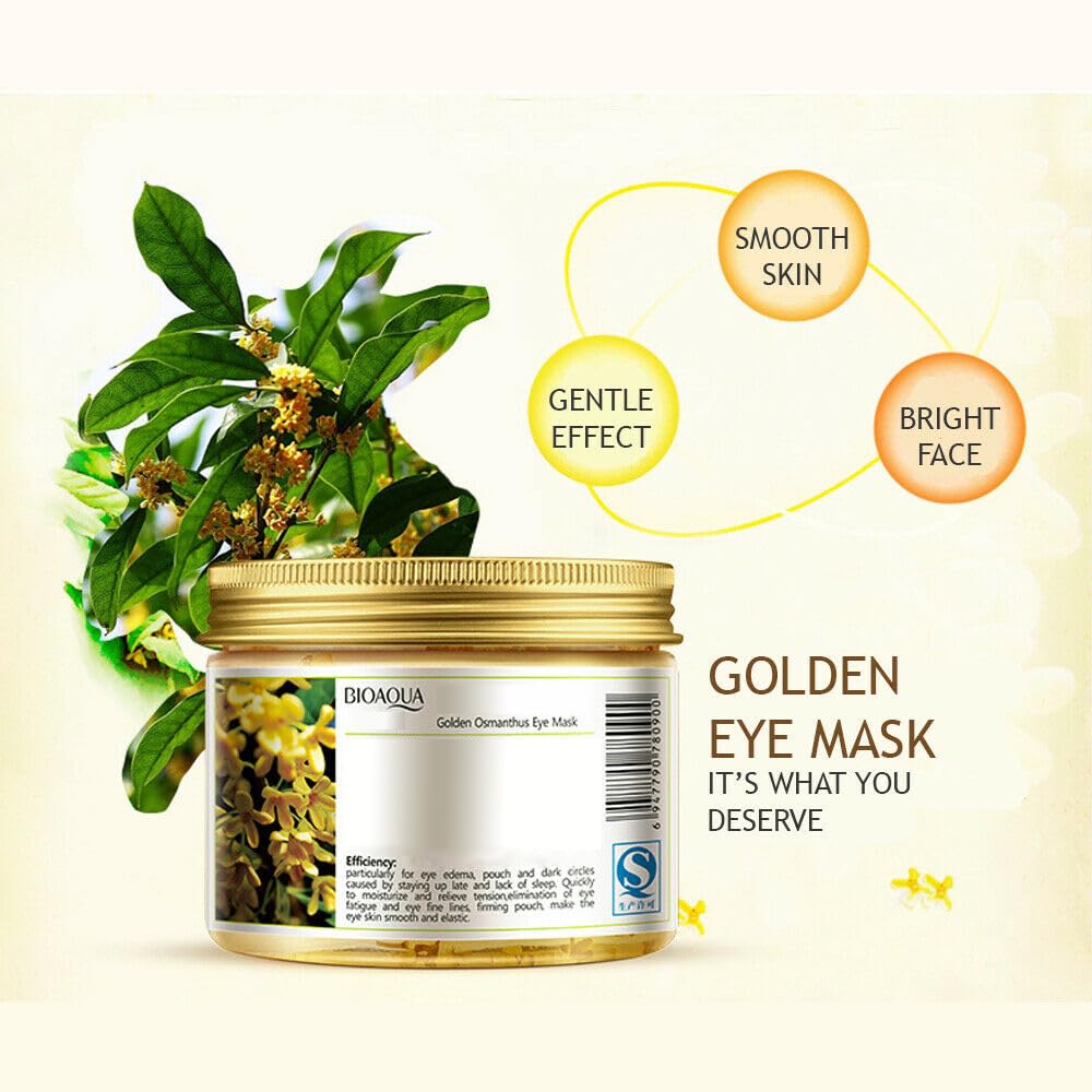 BIOAQUA Under Eye Patches – Hydrating Collagen Gel Mask with Osmanthus Lemon, 80 Pcs