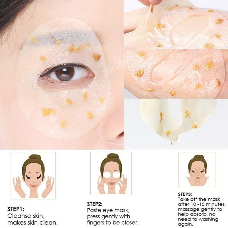 BIOAQUA Under Eye Patches – Hydrating Collagen Gel Mask with Osmanthus Lemon, 80 Pcs