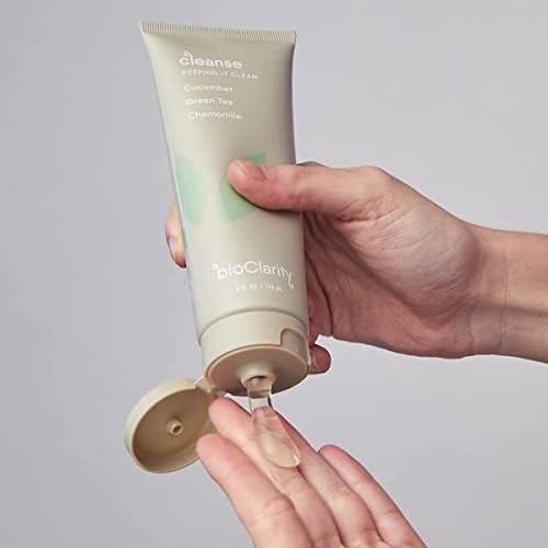 BioClarity Face Cleanser | 100% Vegan, Gentle Wash with Cucumber, Green Tea & Chamomile | 4 oz