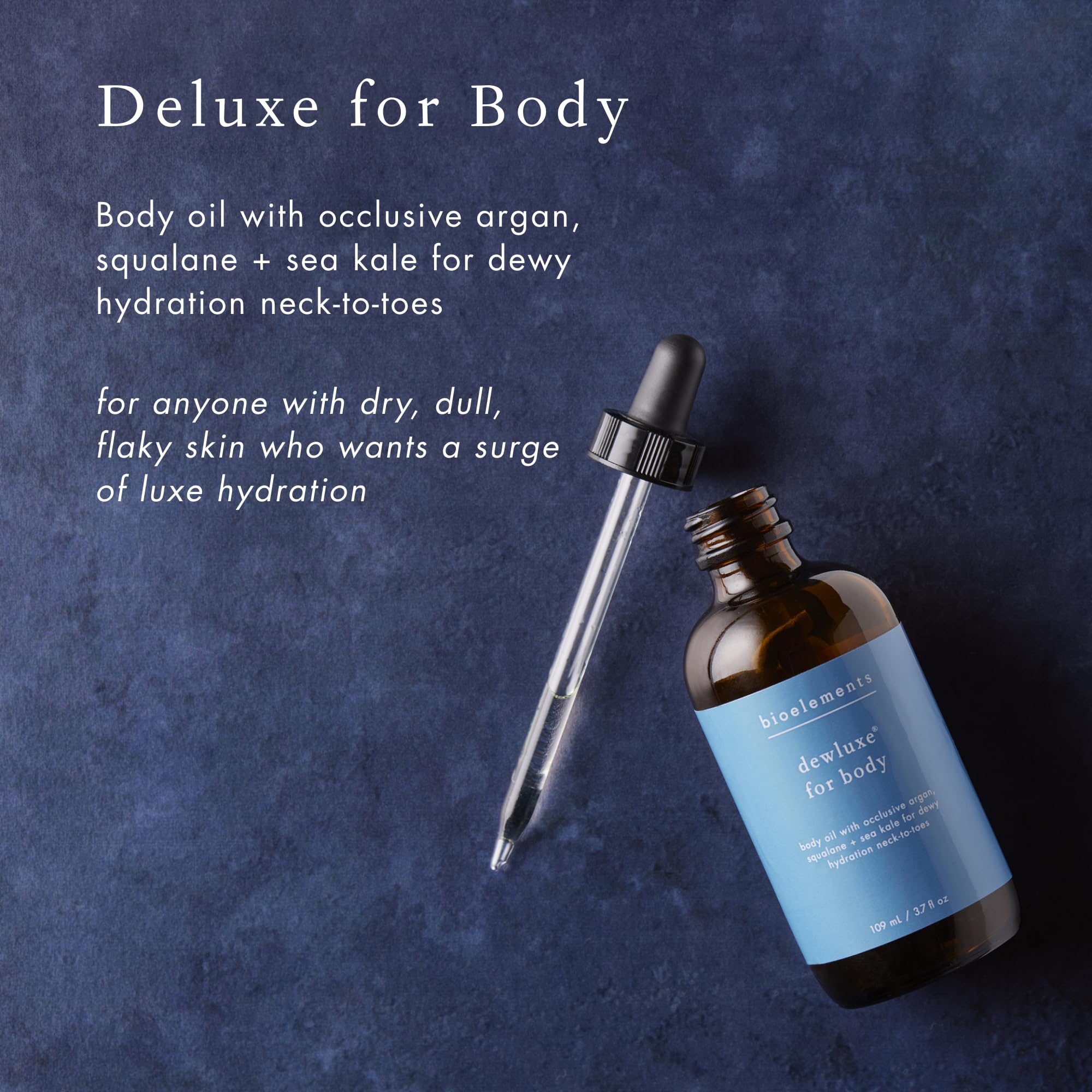 Bioelements Dewluxe Body Oil – Dewy Hydration with Argan, Squalane & Sea Kale (3.7 oz)