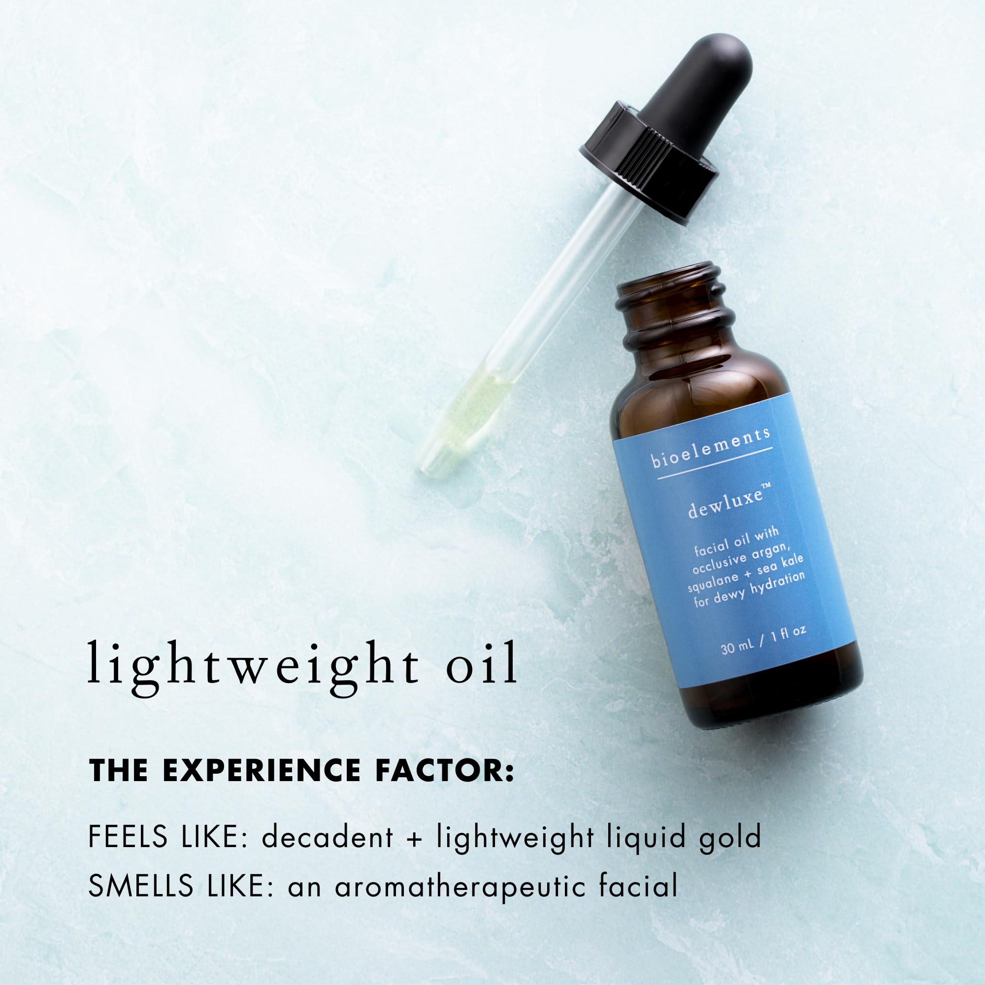 Bioelements Dewluxe Lightweight Face Oil | Hydration for Combination & Dry Skin | Vegan & Cruelty-Free