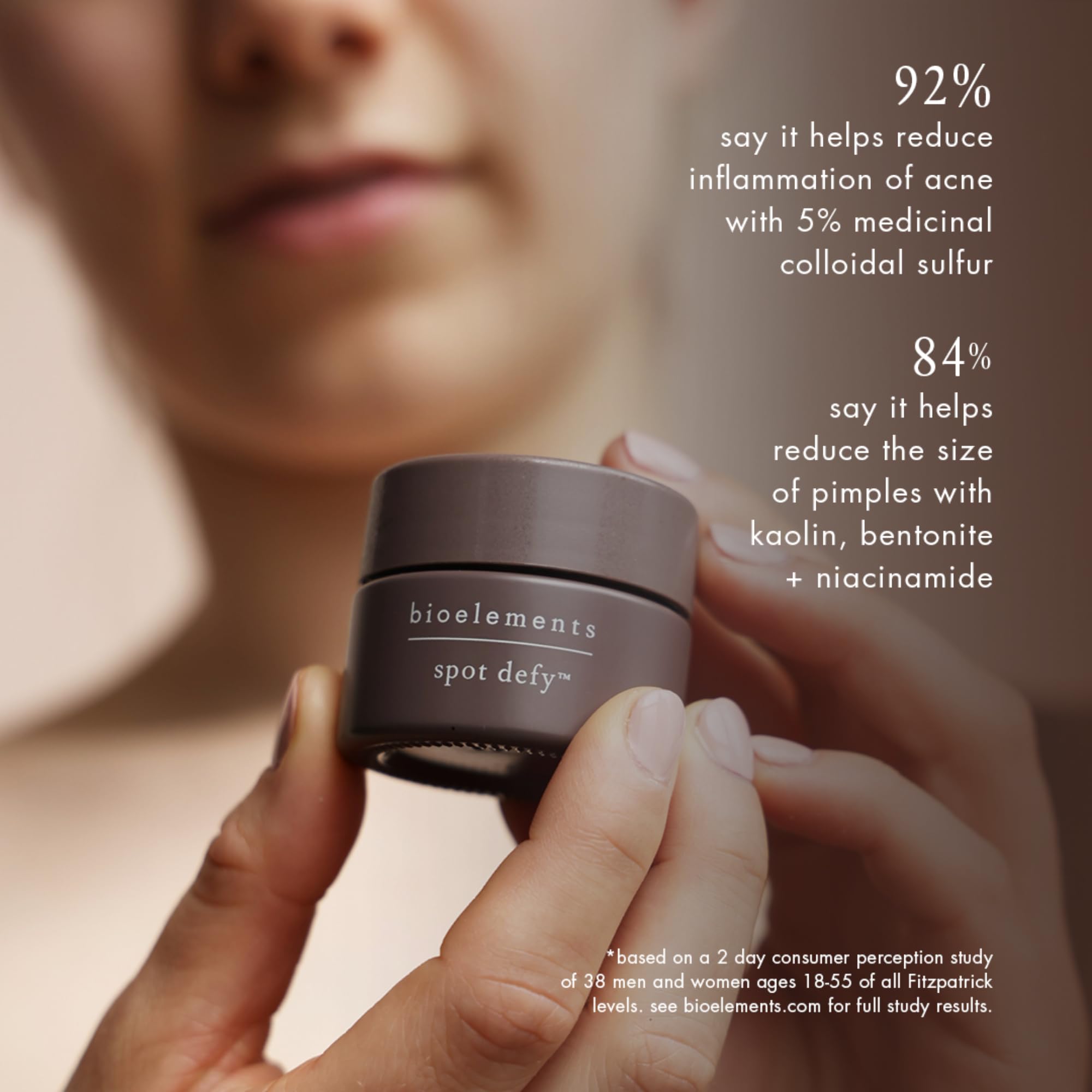 Bioelements Spot Defy 5% Sulfur Overnight Acne Spot Treatment – Vegan, Gluten Free