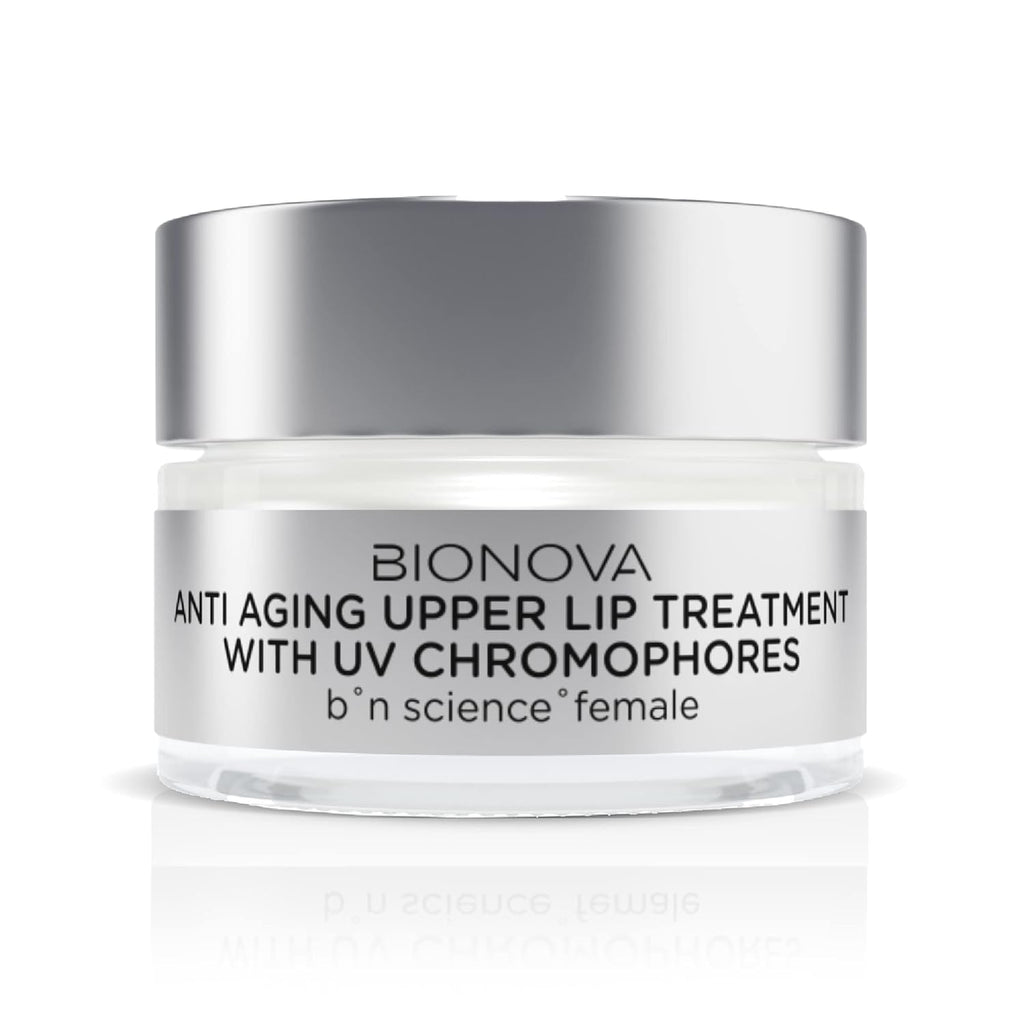 BIONOVA Anti-Aging Upper Lip Treatment with UV Chromophores – Smooth Lip Lines & Prevent Lipstick Bleed (0.5 oz)