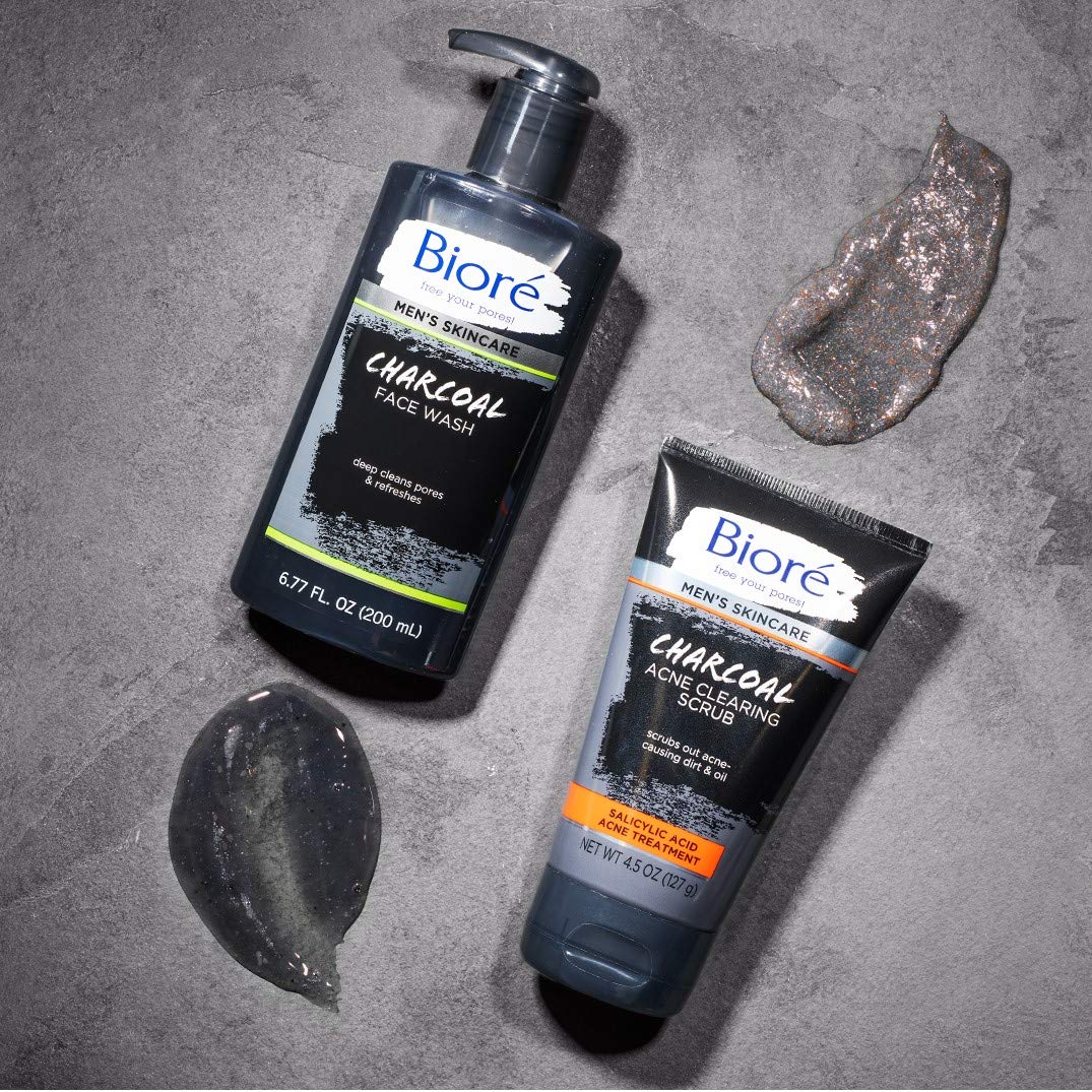 Biore Men's Charcoal Face Wash – Deep Pore Cleanse & Refresh