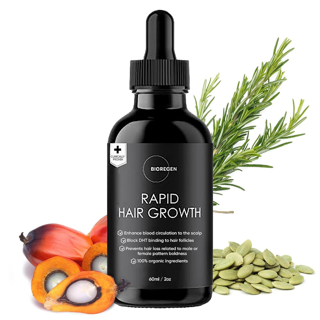 Bioregen Co Rapid Hair Growth Oil for Men & Women | Organic Rosemary, Pumpkin Seed & Batana | DHT Blocker