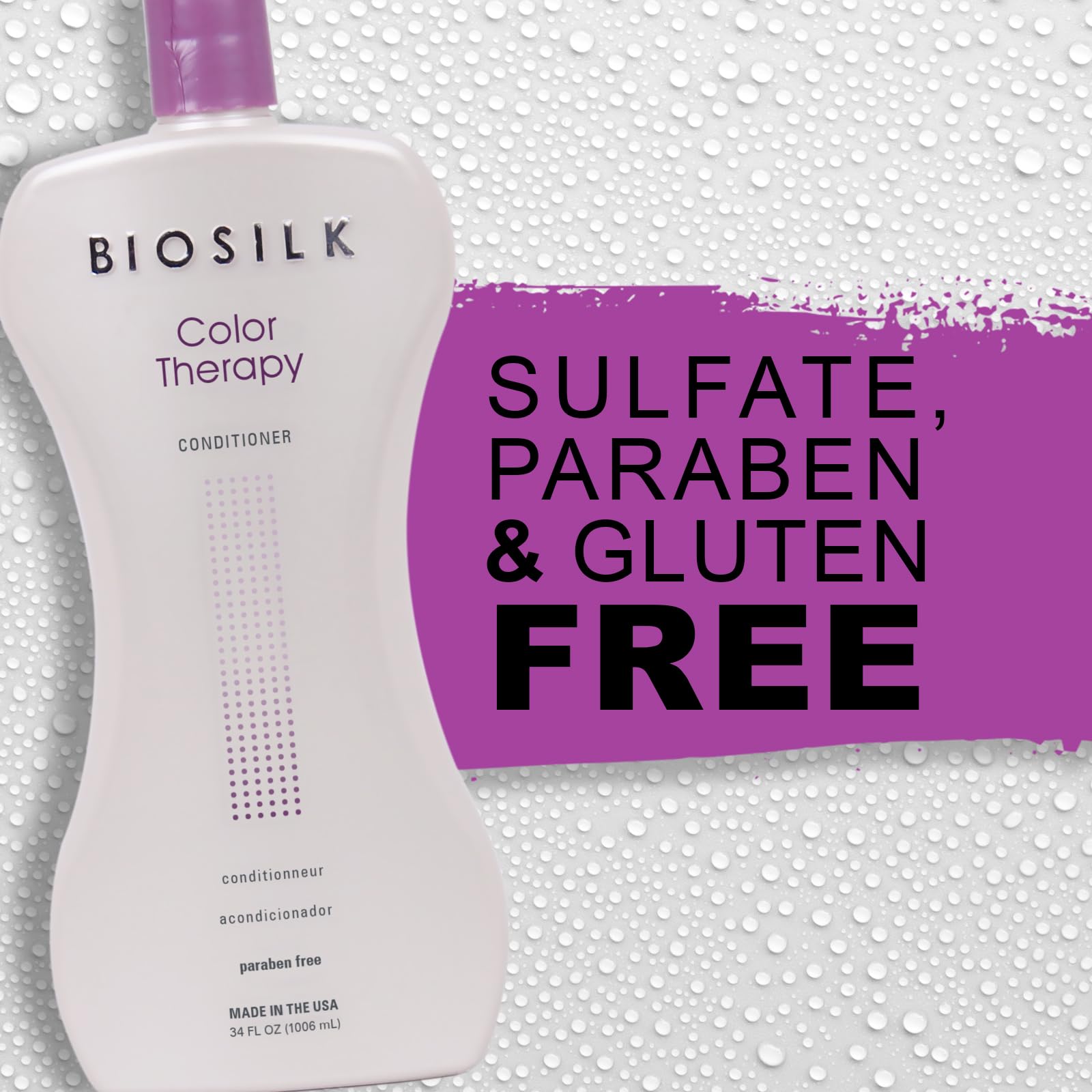BioSilk Color Therapy Shampoo & Conditioner Duo — Color Protection, Silk Protein & Moisture, 34 Oz (Pack of 2)