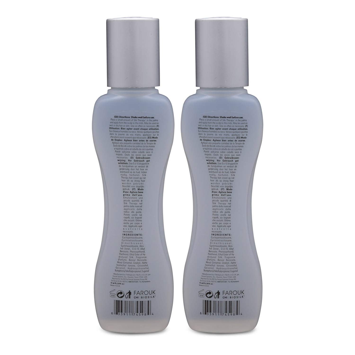 BioSilk Silk Therapy Cure – Leave-In Hair Treatment, 2.26 oz (Pack of 2)