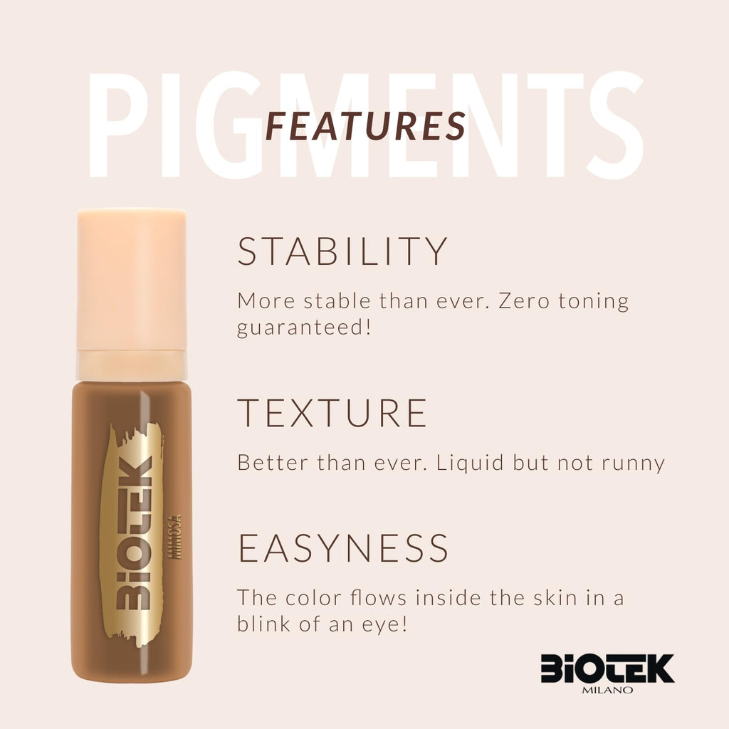 Biotek Brows Pigment Mimosa Honey Blonde – Inorganic Liquid PMU, Made in Italy