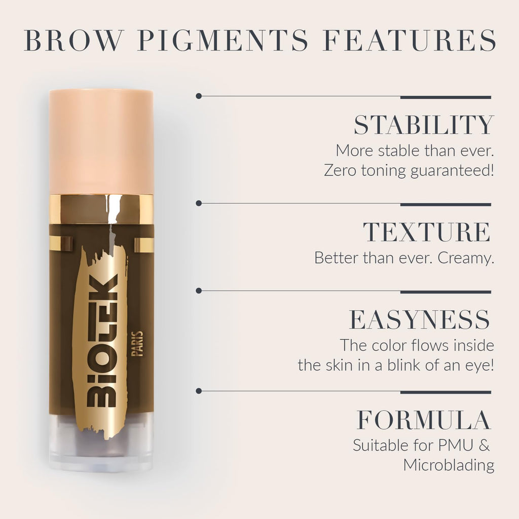 Biotek Paris Brow Pigments - Inorganic Creamy, Made in Italy, 0.61 fl oz (Pack of 1)