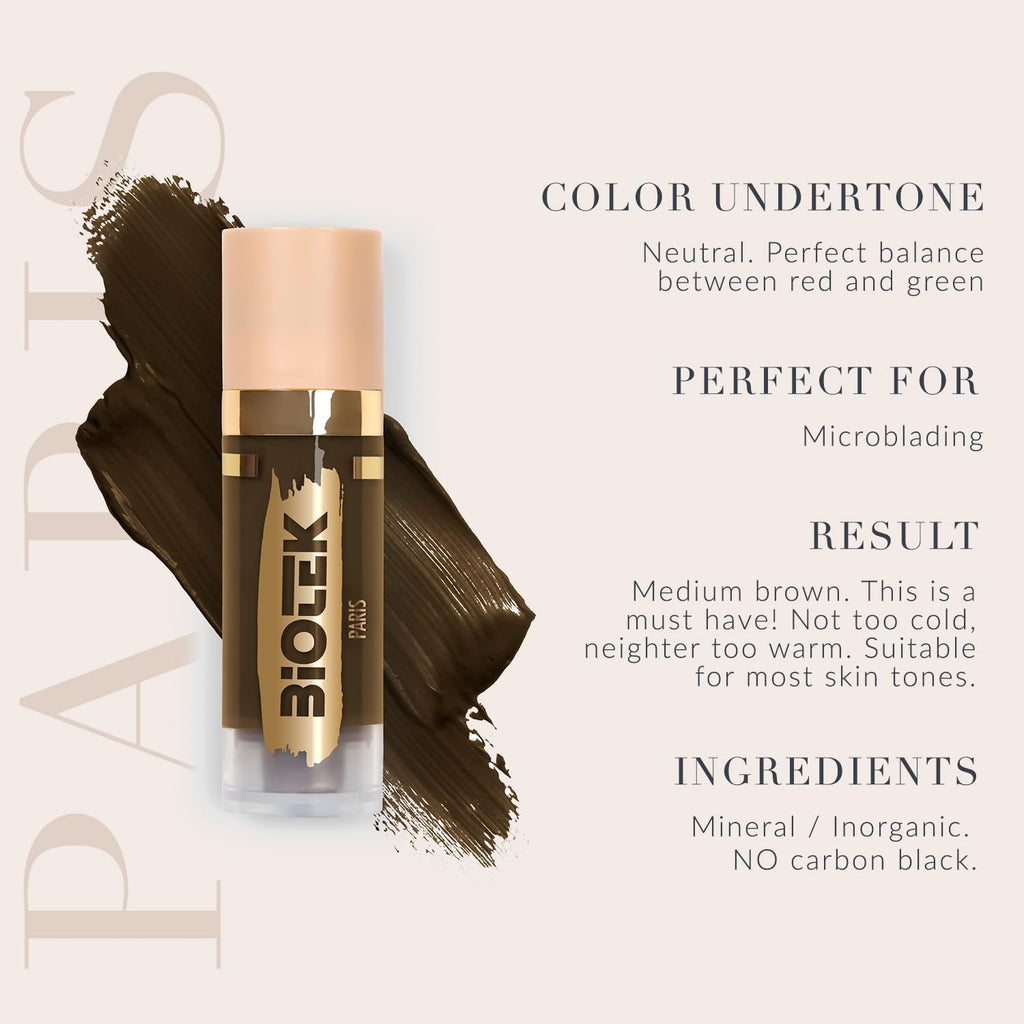 Biotek Paris Brow Pigments - Inorganic Creamy, Made in Italy, 0.61 fl oz (Pack of 1)