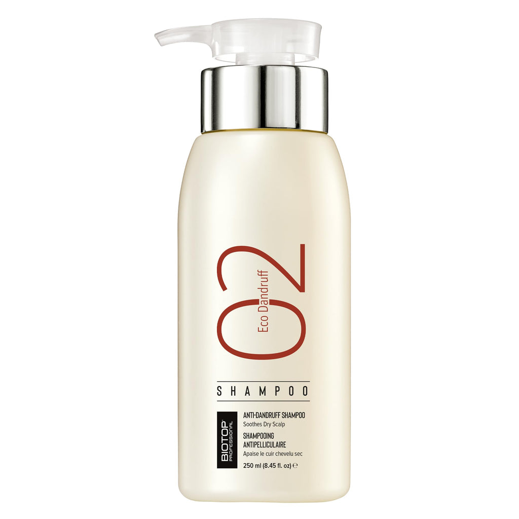 Biotop Professional 02 Eco Dandruff Shampoo – Hydrating, Color-Safe Anti-Dandruff (8.45 oz)