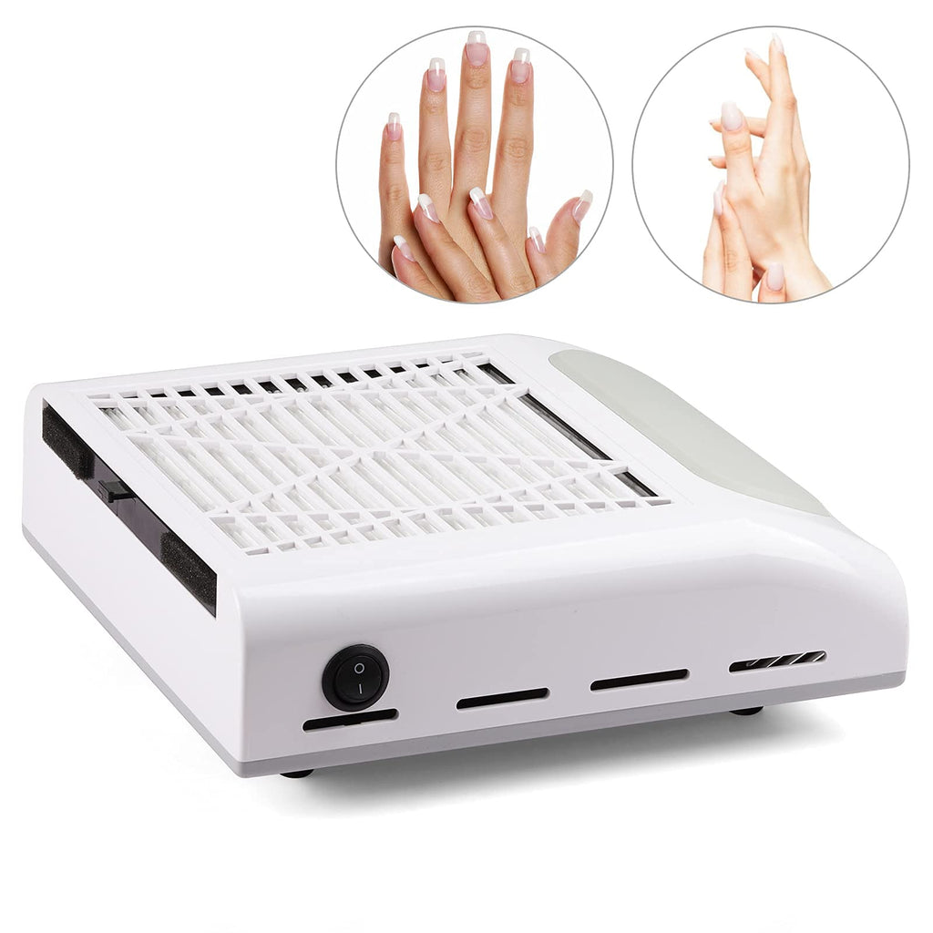 Biutee Nail Dust Collector – 80W Vacuum with 2 Reusable Filters | Low Noise Nail Salon Extractor