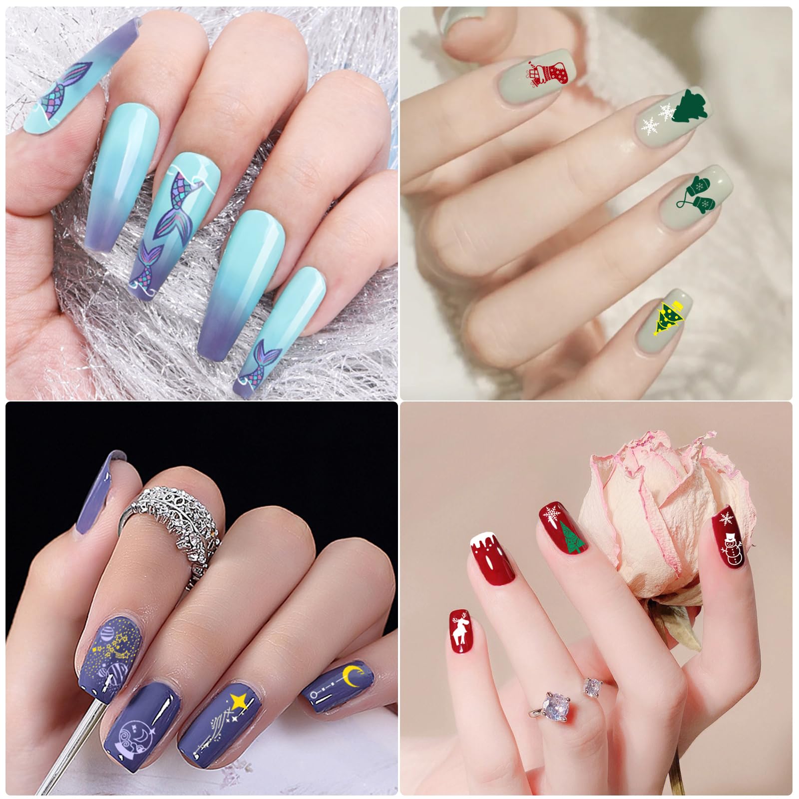 Biutee Nail Stamping Plate Set 12Pcs | Nail Art Kit with Floral, Leaves & Lace Designs