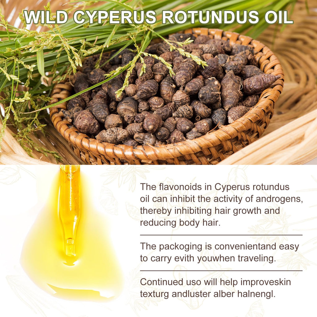 BKKTfBWK Cyperus Rotundus Oil – Natural Hair Reduction & Skin Soothing, 60ml