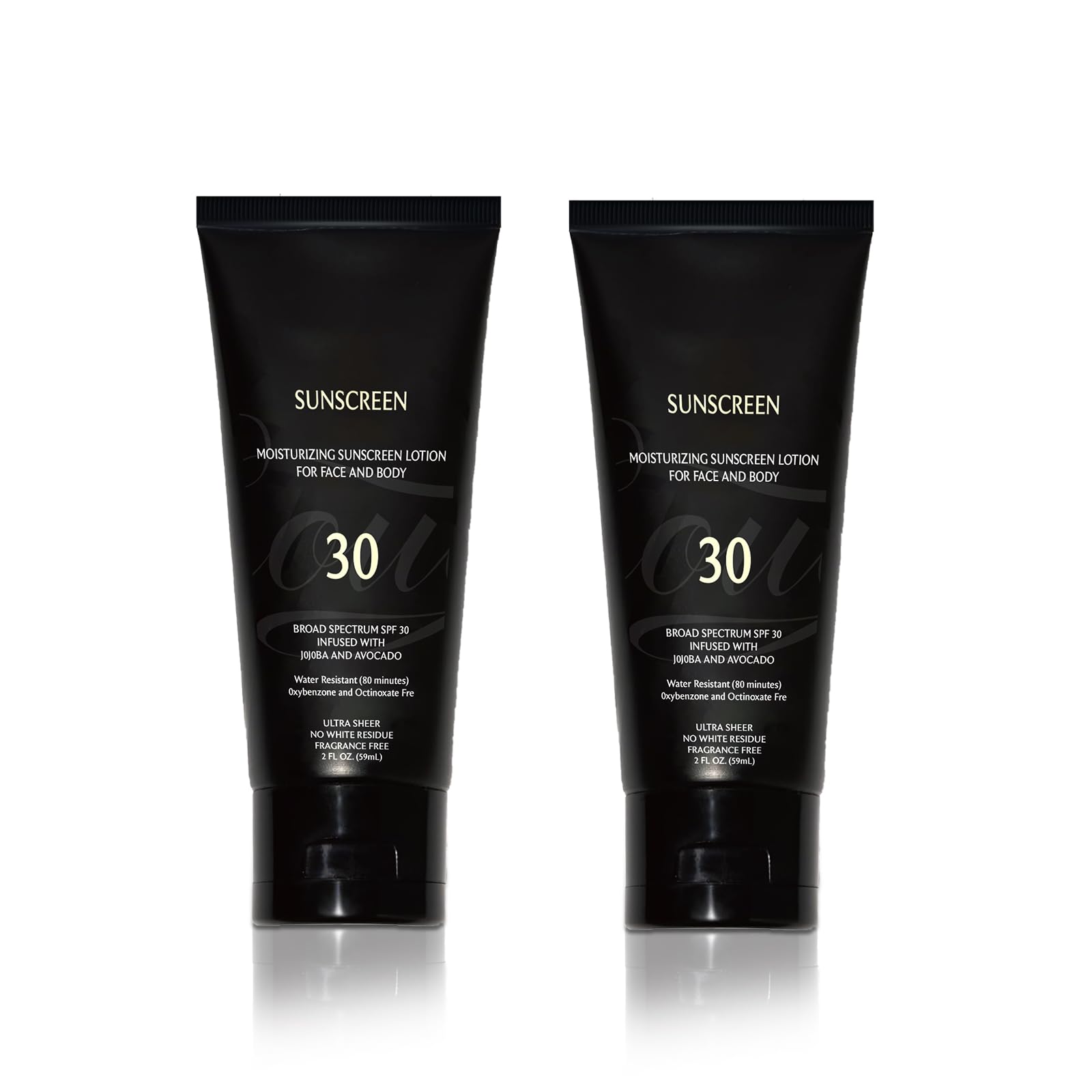 Face Sunscreen Black Girl SPF 30 – No White Cast, Moisturizing 2-Pack
