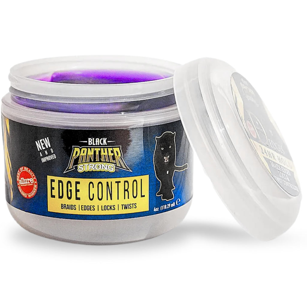 Black Panther Strong Diamond Edges Edge Control – Flexible Hold for Natural & Relaxed Hair | 4C Edge Gel