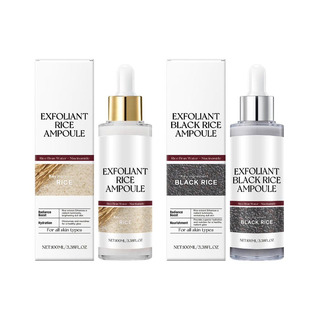 Black Rice Exfoliant – Gentle White & Black Rice Peel for All Skin Types (2-Piece)