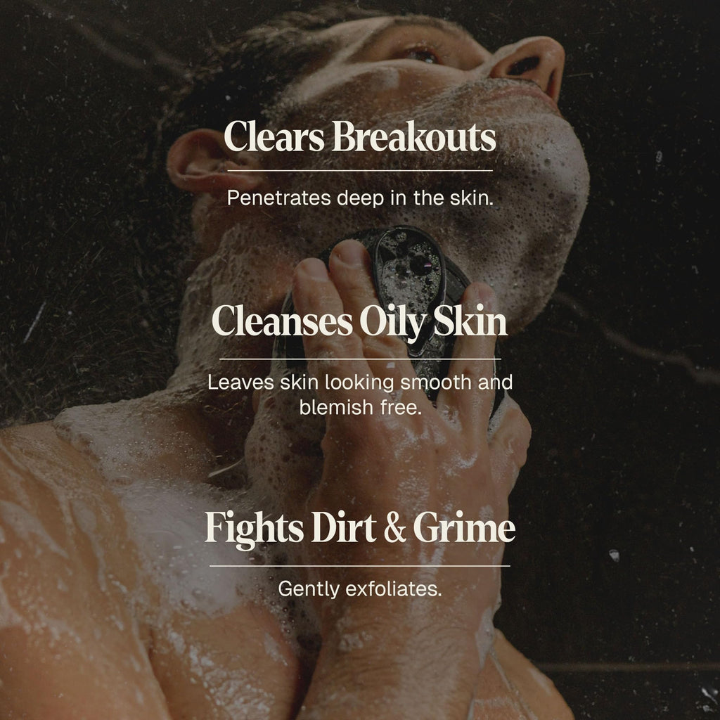 Black Wolf Salicylic Acid Acne Face Wash for Men – Charcoal Cleanser & Gentle Exfoliator