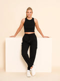 Ladies Wide Leg Cargo Trouser