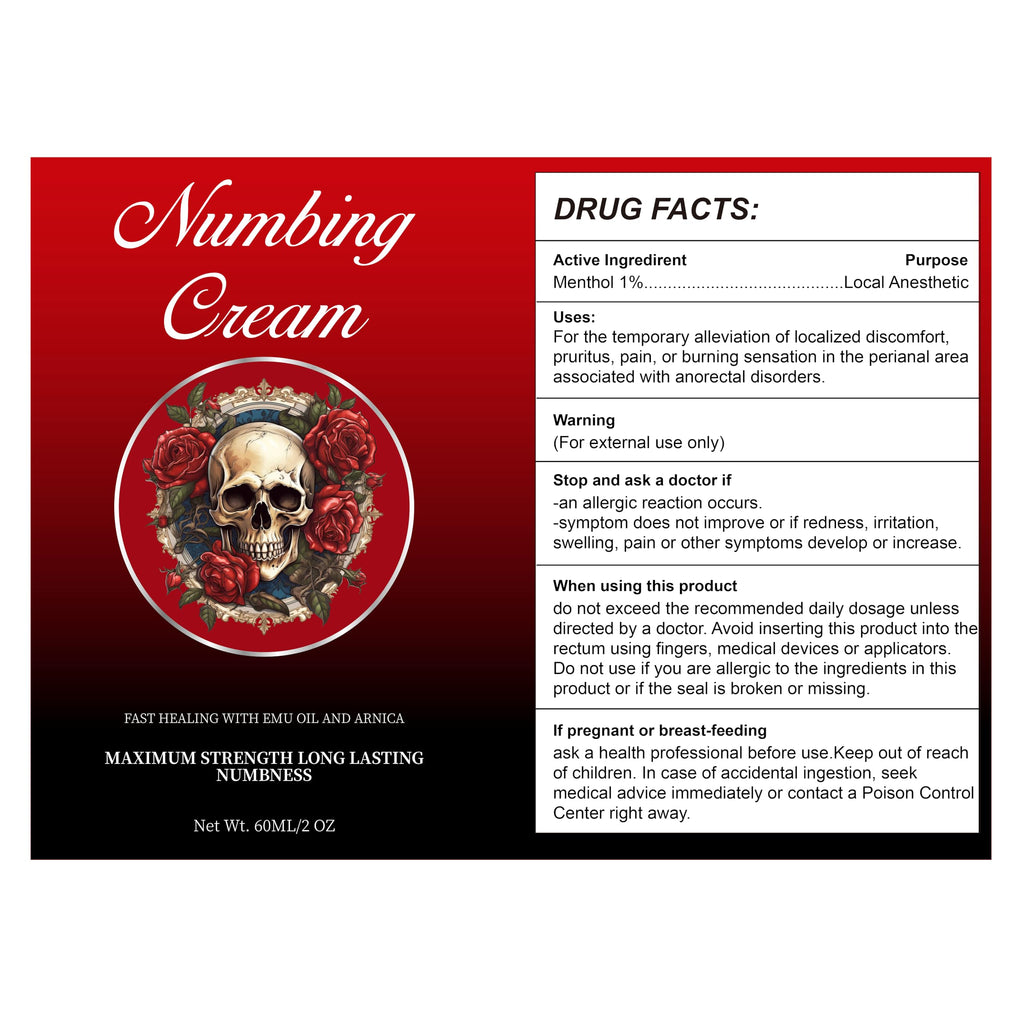BlackCaves Numbing Cream – Maximum Strength Skin Numbing with Emu Oil & Arnica, 60ml