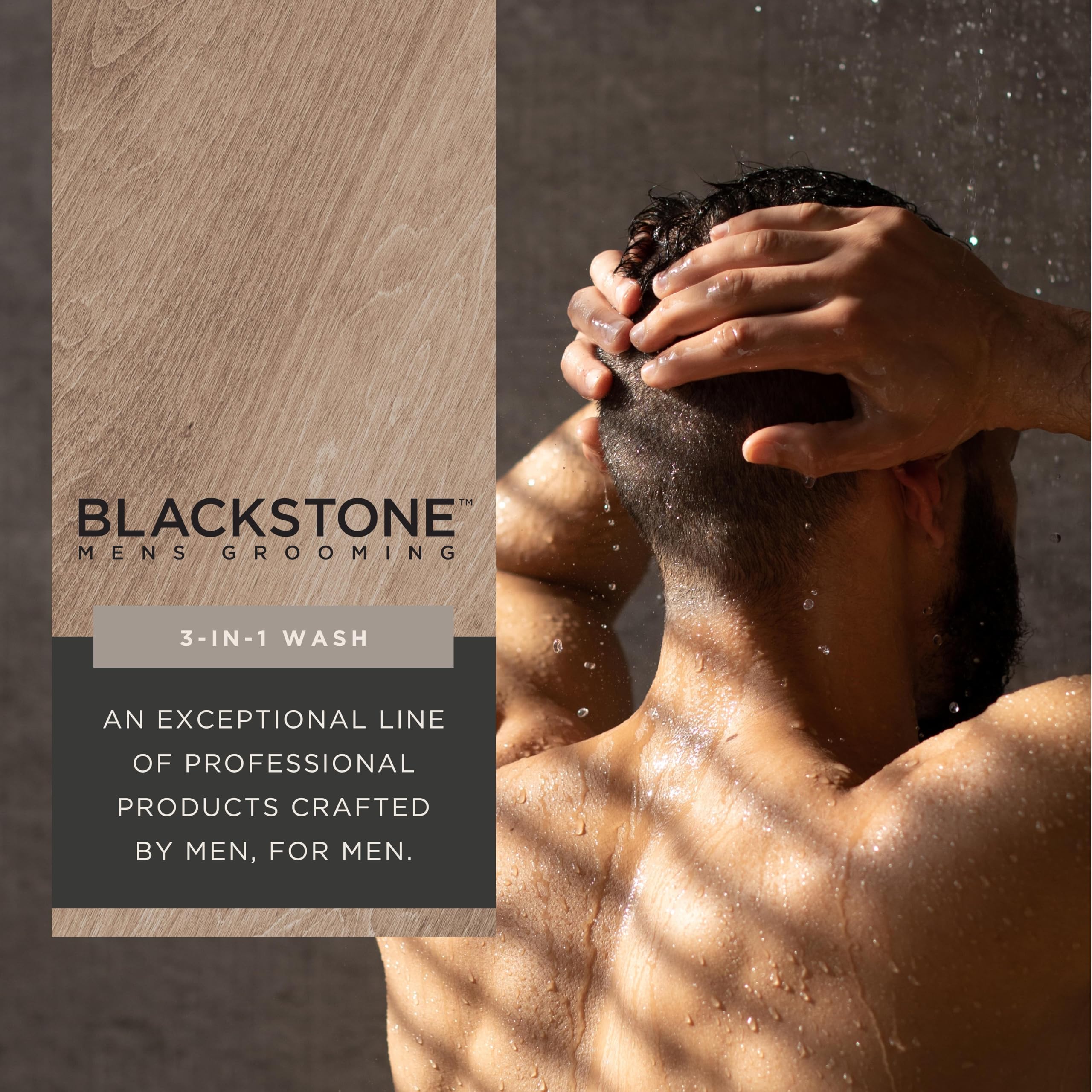 Blackstone Mens Grooming 3-in-1 Wash – Hair, Face & Body, Sea & Surf (32 oz)