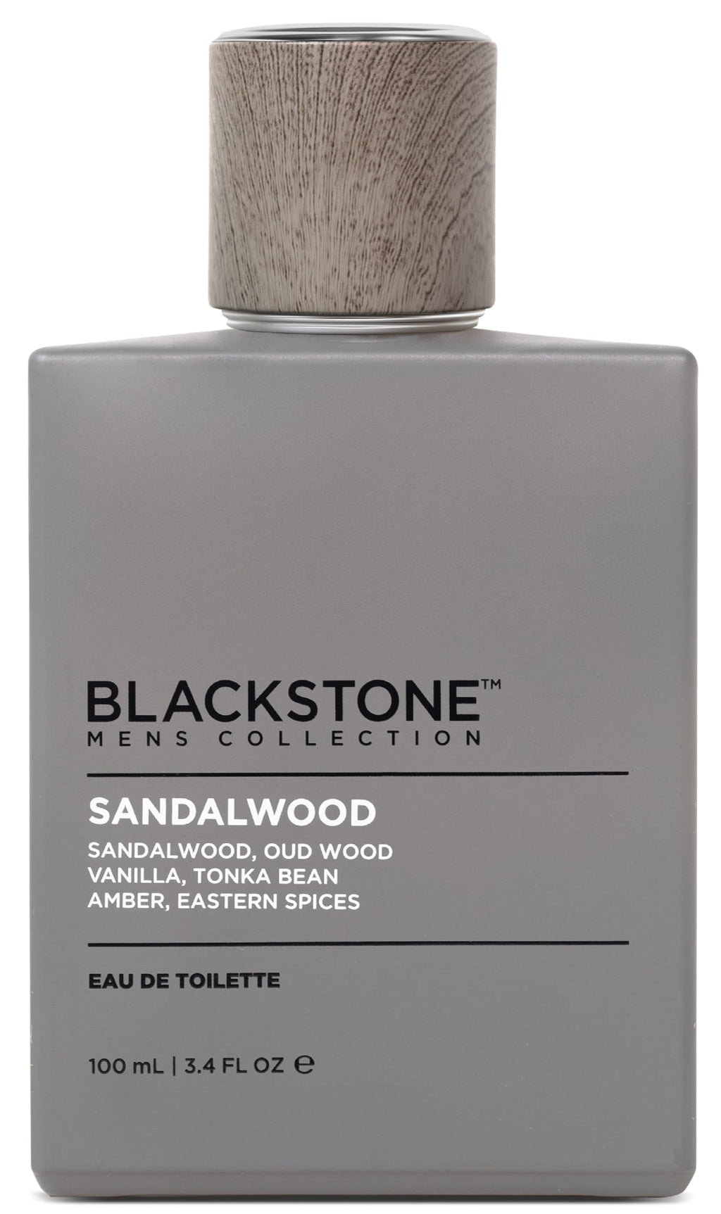 Blackstone Mens Collection Eau de Toilette – Sandalwood, Oud & Amber | Long-Lasting Fragrance | Travel Size 3.4 Fl Oz