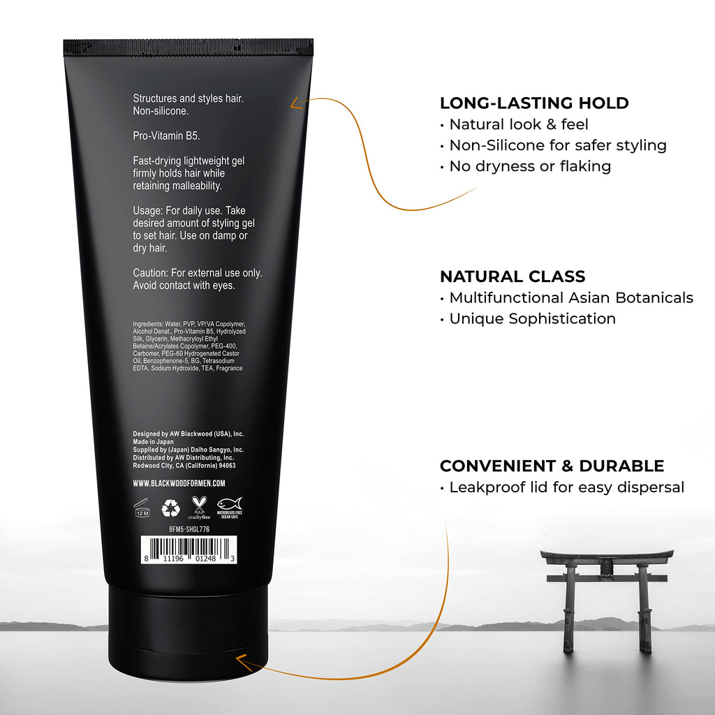 Blackwood For Men BioFuse Hair Sculpting Gel – Long-Lasting Hold, Natural Vegan Formula, All Hair Types
