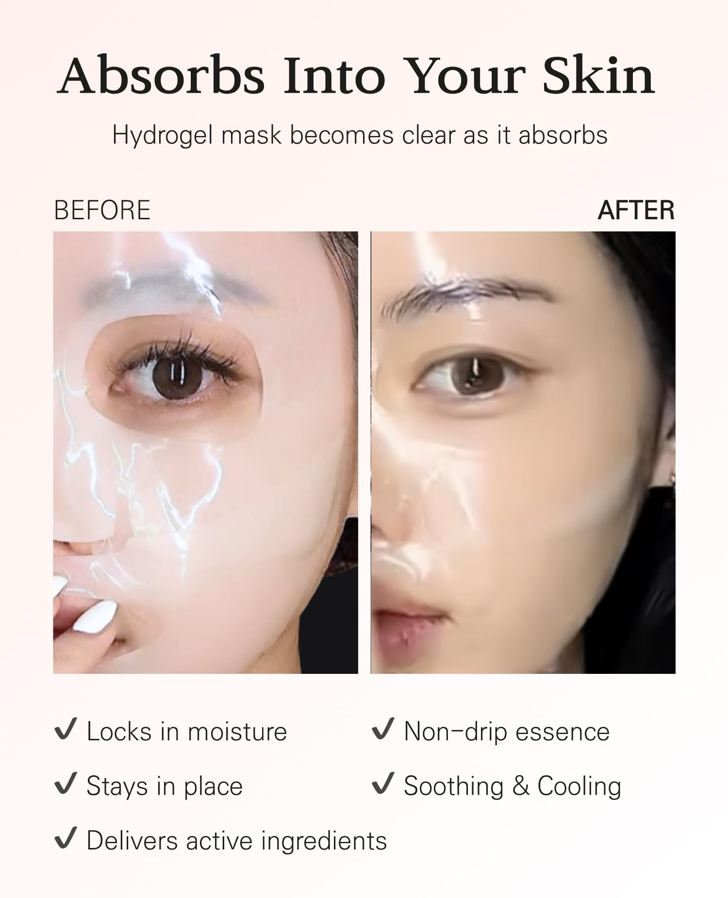 BLANC DUBU Nuborn Cell Hydrogel Mask – Hydrating Face Mask with Peptides & Hyaluronic Acid (4-Pack)