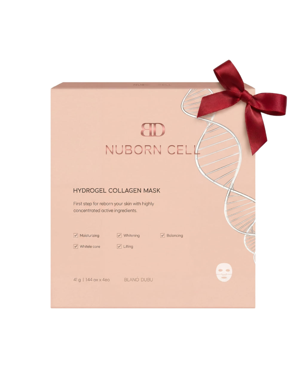 BLANC DUBU Nuborn Cell Hydrogel Mask – Hydrating Face Mask with Peptides & Hyaluronic Acid (4-Pack)