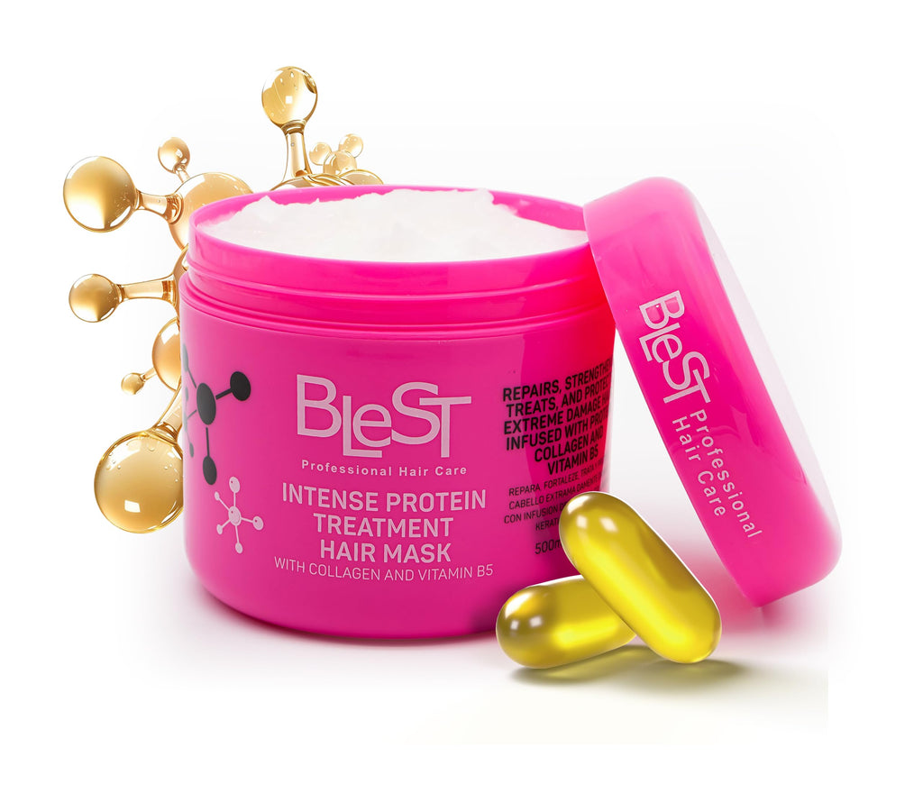 BLEST PROFESSIONAL HAIR CARE MASK for Dry, Damaged, or Frizzy Hair – Deep Repair, Shine & Smoothness – 500 ml