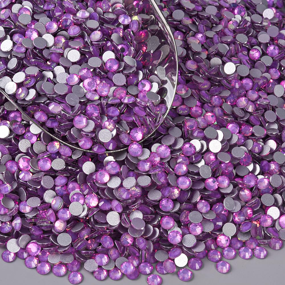 Blinginbox Lavender Crystal Rhinestones – 2.7-2.9mm SS10, 1440pc Flatback Gems for Crafts