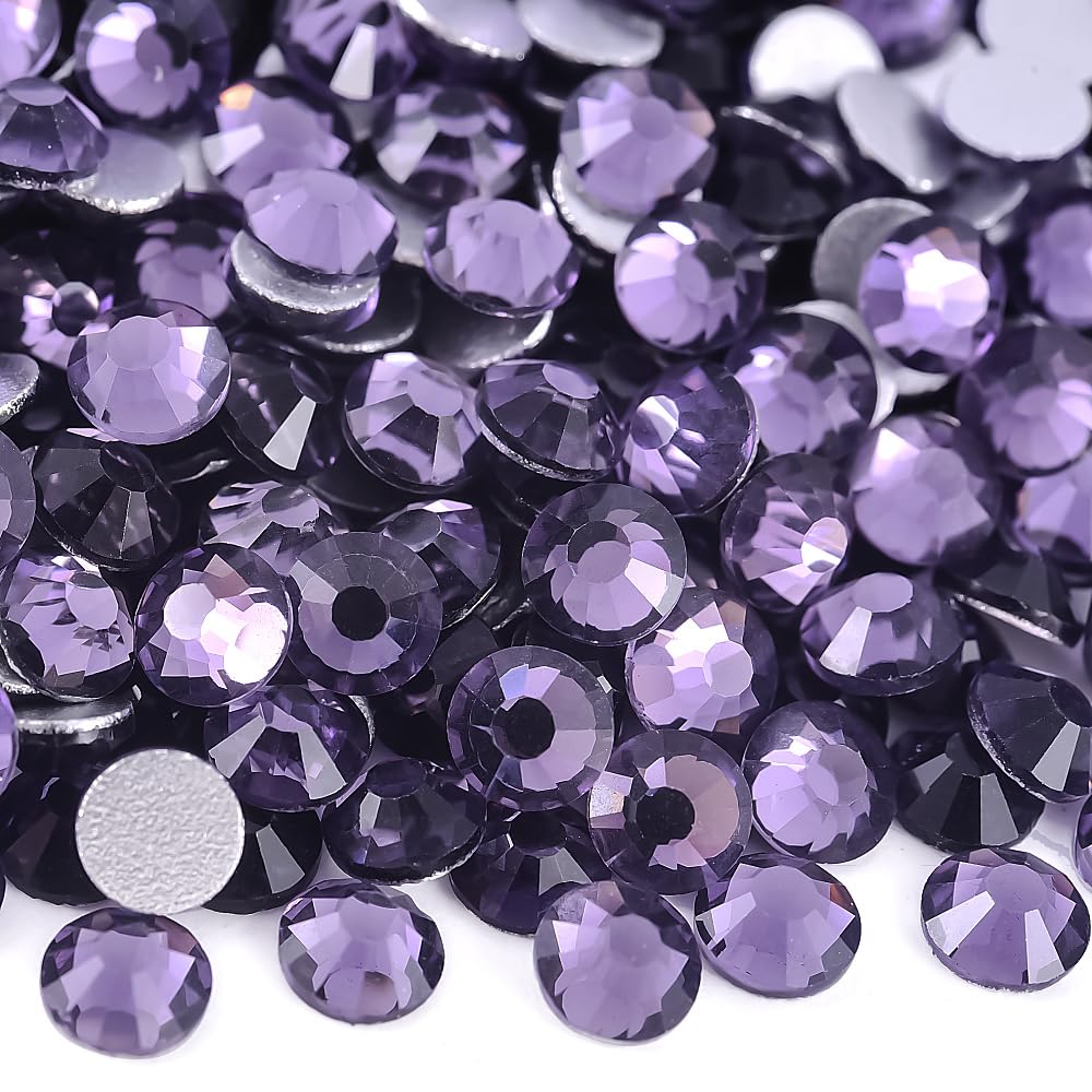 BLINGINBOX Flatback Rhinestones Bulk – 14400pcs SS10 2.7–2.9mm Tanzanite Crystal Glass
