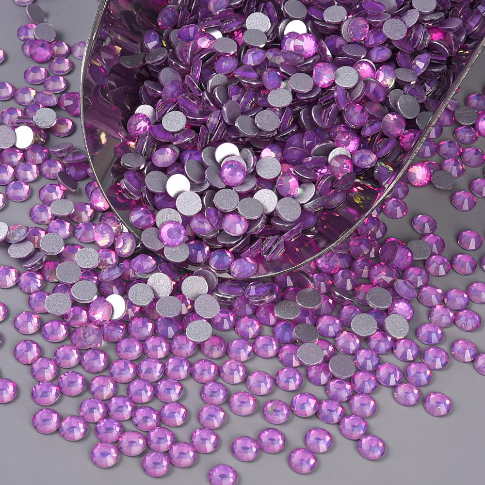 Blinginbox Lavender Crystal Rhinestones – 2.7-2.9mm SS10, 1440pc Flatback Gems for Crafts