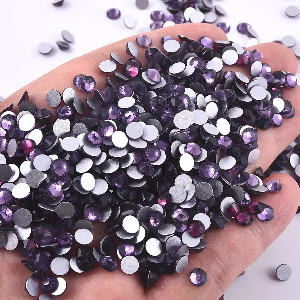BLINGINBOX Flatback Rhinestones Bulk – 14400pcs SS10 2.7–2.9mm Tanzanite Crystal Glass