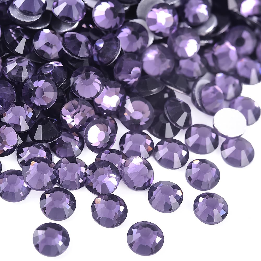 BLINGINBOX Flatback Rhinestones Bulk – 14400pcs SS10 2.7–2.9mm Tanzanite Crystal Glass